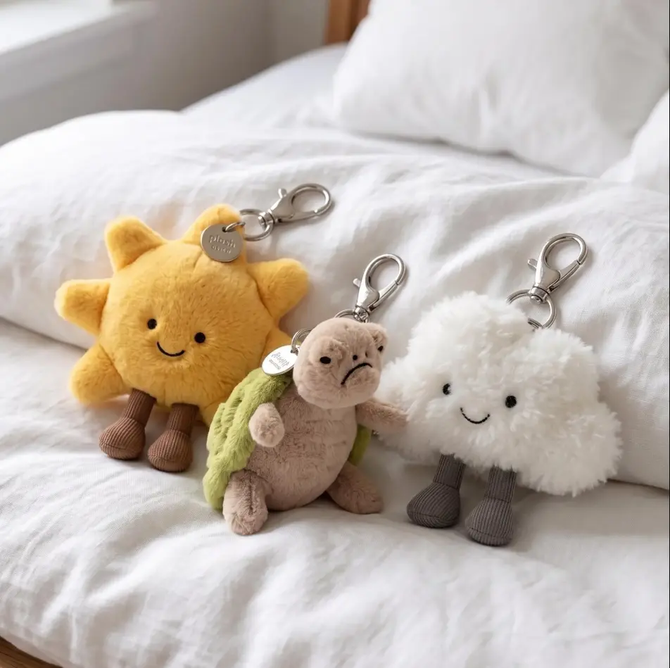 Jellycat Plush Bag Charm Collection, Adorable Plush Keychain, Cute Soft Sun Bag Accessory, Adorable Cloud Gift for Her, Bag Charm