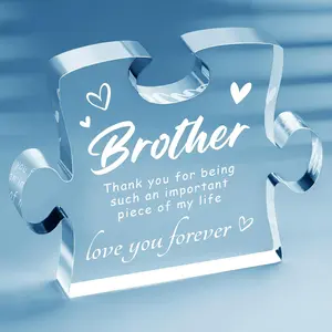 Gifts for Brother, Christmas Gifts for Brother,  Acrylic Block, Birthday Graduation Wedding Gifts for Brothers from Sister Brother, Best Brother Gifts Ideas, Home Decor Products
