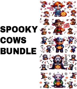 Spooky cow UV DTF bundle