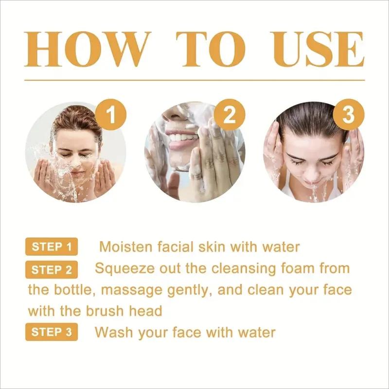 Turmeric Wash two PieceSetTurmericCleansing Mousse, Turmeric SoapFacialCleansing Skincare FacialCleansing CleanserFacial Wash Comfort，Summer Gift Daily Kit skincare gift set kojic soap