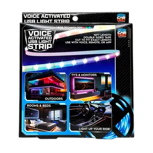 Voice Activated USB-A Mood Light Strip 16FT Length