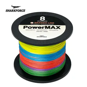 PowerMax 8-Strand PE Braided Fishing Line, Super strong and Smooth Wear Resistant Fishing line, Sea Fishing Ice Fishing River Fishing Durable Fishing Gear, 12-90LB Max power, 546yds/500m, Multicolor