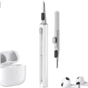 AirPods Pro Cleaning Kit Compatible with Pro 1 2 3 4, Multi-Functional Cleaning Pen, Soft Brush and Absorbent Sponge for Bluetooth-compatible Earphone Case