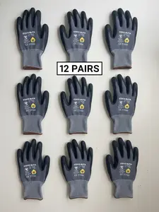 CocoRuta Guantes Para Construccion Flexible Nitrile Work Gloves for Men | Micro-Foam Nitrile Coating Superior Grip -  Excellent Grip and Abrasion-Resistant Foam Nitrile Work Gloves, Construction Industry, Carpenter Gloves