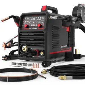 YESWELDER MIG-185DS-PRO&Spool Gun Aluminum MIG Welder | 185Amp 110/220V Digital Welding Machine with Synergy | Gas/Flux/Lift TIG/Stick/Spool Gun 5-in-1 | Spool Gun Compatible