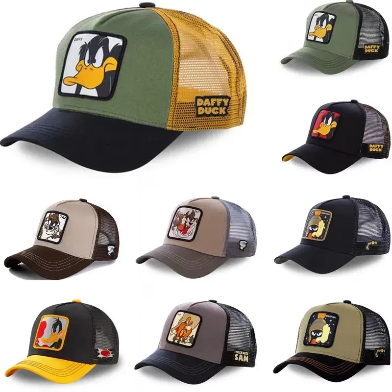 Unisex Quality Anime Cartoon Classic Trucker Hat - Breathable Mesh Caps, Adjustable Snapback Adults' All Seasons Adjustable Cap Sports & Outdoor Hats, Cotton Material, Cotton Mesh, Breathable Cap, Graphic Hat