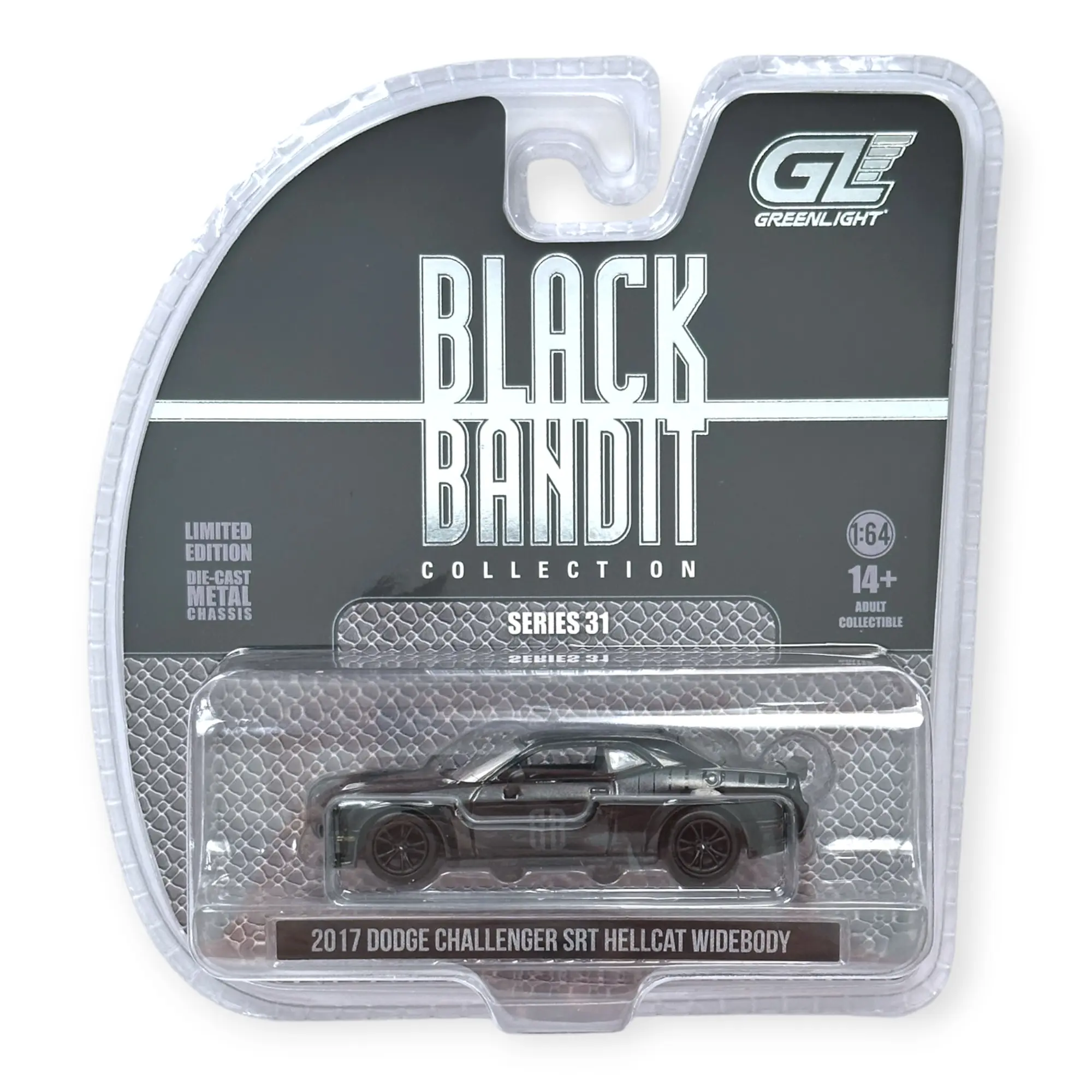 GreenLight Black Bandit Series 31 2026 – 2017 Dodge Challenger SRT Plus Coupe | 1:64 Diecast Model | Hot Wheels Alternative