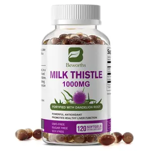 Milk Thistle 1000mg, Herbal Health Supplement, Supports Liver Health, Rapid Release Softgels, 120 Ct