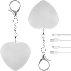 ❤ 2-piece wallet illuminated heart-shaped light, LED automatic sensor wallet light, mini touch activated handbag light, portable handbag night light, suitable for women and girls, perfect Valentine's Day gift ❤