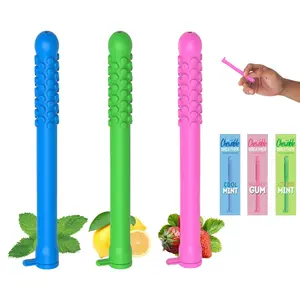 3-Pack Chewable Breather Sticks, Natural Essential Oil Breath Stick, Chewable Breather Quit Smoking- Aromatherapy Fresh Breath Stop Smoking Chew Sticks