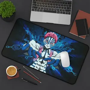 Demon Slayer Akaza Anime Desk Mat, Anime Mouse Pad, Gamer Gift, Anime Fan