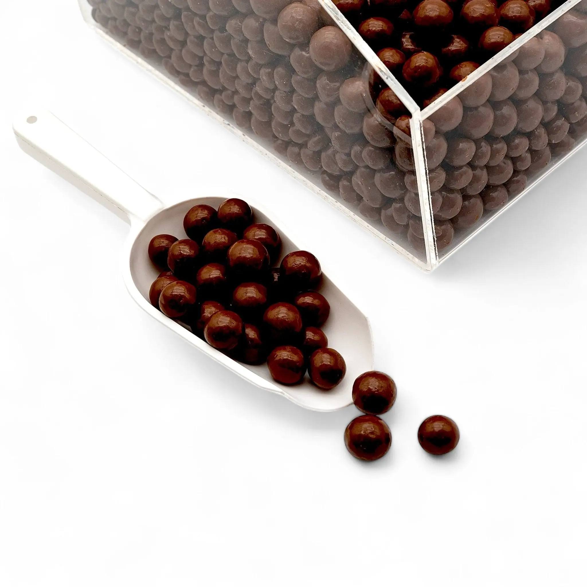 Dark Chocolate Malt Balls - Sweet and Crunchy Dark Chocolate Malt Balls - 4 oz & 8 oz & 1 lb & 3 lb Chocolate Bags Snack Cocoa Dessert Bonbon