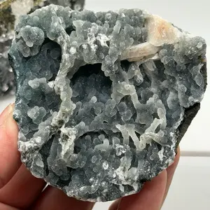 Druzy chalcedony with apophyllite and stilbite