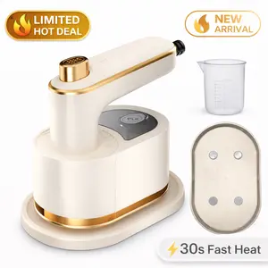 Mini Travel Steam Iron for Clothes with Dual Voltage, Portable Lightweight Handheld Steamer, Quick Heat Up, Non-Stick Soleplate, High Speed Steams,Ideal for Home, Dorm and Sewing