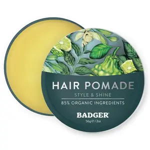 Hair Pomade for Men, Organic, Easy to Use, Subtle Masculine Scent, Medium Hold with Medium Shine Finish, Nourishes Hair & Scalp 2 oz Tin