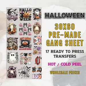 Halloween Gang Sheet, Ghost DTF Transfers, Halloween DTF Transfer Ready For Press, Halloween Premade Gang Sheet, Halloween Dtf Prints, Boo