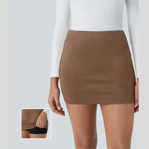 Halara High Waisted 2-in-1 Bodycon Suede Mini Casual Skirt   #TikTokShopBlackFriday #TikTokShopHolidayHaul