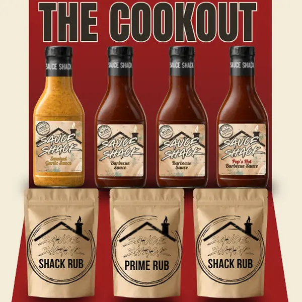 The Cookout – Sauce Shack - 7-Piece BBQ Sauce & Rub Bundle