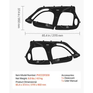 Summervibes VEVOR Cab Enclosure Upper Doors, Compatible with Polaris RZR XP4 1000/Turbo 2014-2023, Soft Upper Doors, Windproof Upgraded Zipper UTV Soft Side Window Kit, Work with Side Mirrors and Windshields