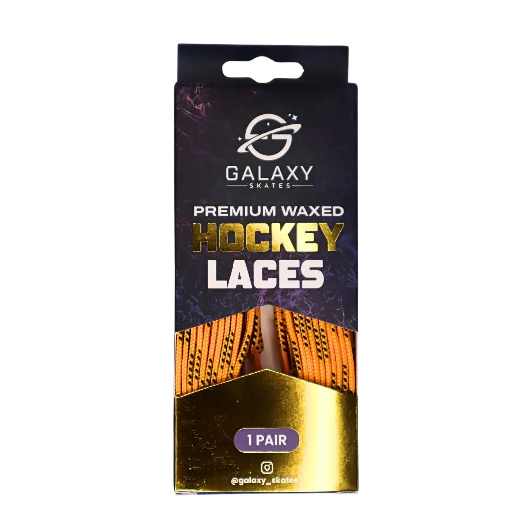 Galaxy Skates Waxed Hockey Laces - Yellow