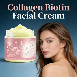 Collagen Biotin Facial Cream - Firming Moisturizing Dual-Effect Cream for All Skin Types