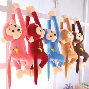 45cm Cute Long Arm Monkey Plush Toy 5 Color Anti-Collision Banana Can Tie Curtains With Monkey Doll  Decoration Christmas