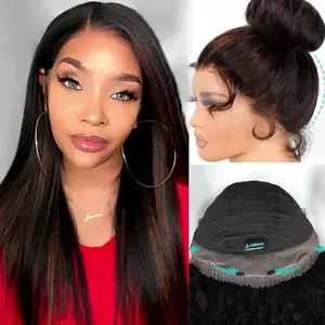 Highlight Straight Invisi Strap Cozy Snug Fit 360 Skin Lace Pre Everthing 360 Lace Frontal 180% Density Pre Cut Lace Glueless Human Hair Wig