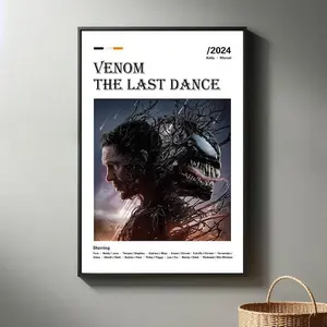 Venom The Last Dance Movie Poster | High Quality Canvas Print I Minimalist Movie Poster | Modern Room Decorative Arts | Popular Film Gift