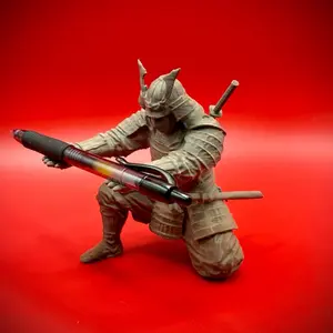 3D Print High-Detail Samurai Pen Holder - Office Desk Organizer, Office Accessories, Cool Room Decor
