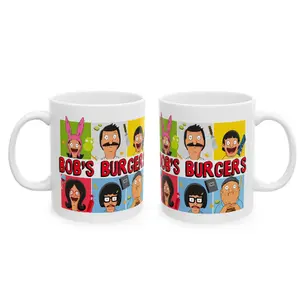 Bob's Burgers Mug | Bob's Burgers Ceramic Mug Cup Tina Louise Linda Bob Gene Belcher Teddy Gift For Her For Him Valentines Day Birthday