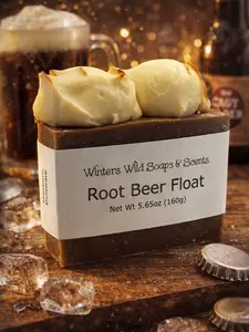 Root Beer Float Bar Soap Nostalgic Scent with Goat Milk & Beef Tallow Net Wt. 5.65oz 160g