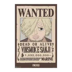 (Poster) 0ne Pie C   E Poster, Vinsmoke Sanji Wanted Poster.Anime Wall Art Poster, Gift For Fans