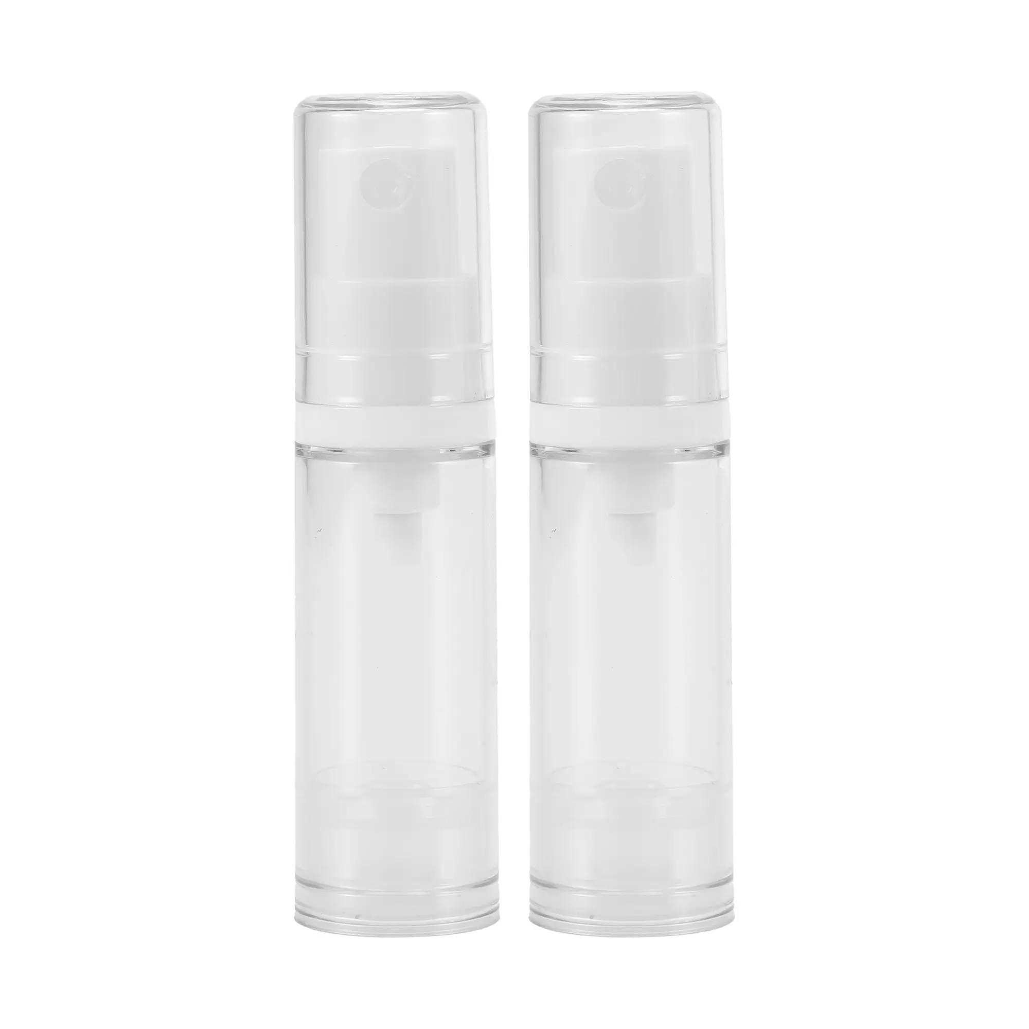 VOCOSTE 2pcs Airless Pump Bottles, Clear Airless Cosmetic Pump Bottles, Travel Pump Bottle Dispenser for Foundation