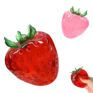 Squeeze Strawberry -Squishy Stress Ball for Adults & Kids 3+ - Fidget Toy for Stress Relief & Sensory Play - Safe & Durable Non-Toxic Material