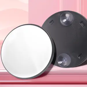 3.5'' 10 X Vanity Magnifying Makeup Mirror with Portable Round Mirror With 2 Suction Cups Travel Set for Eyebrow Tweezing Blackhead Blemish Removal Bathroom Vanity Magnified Cosmetic Mirror