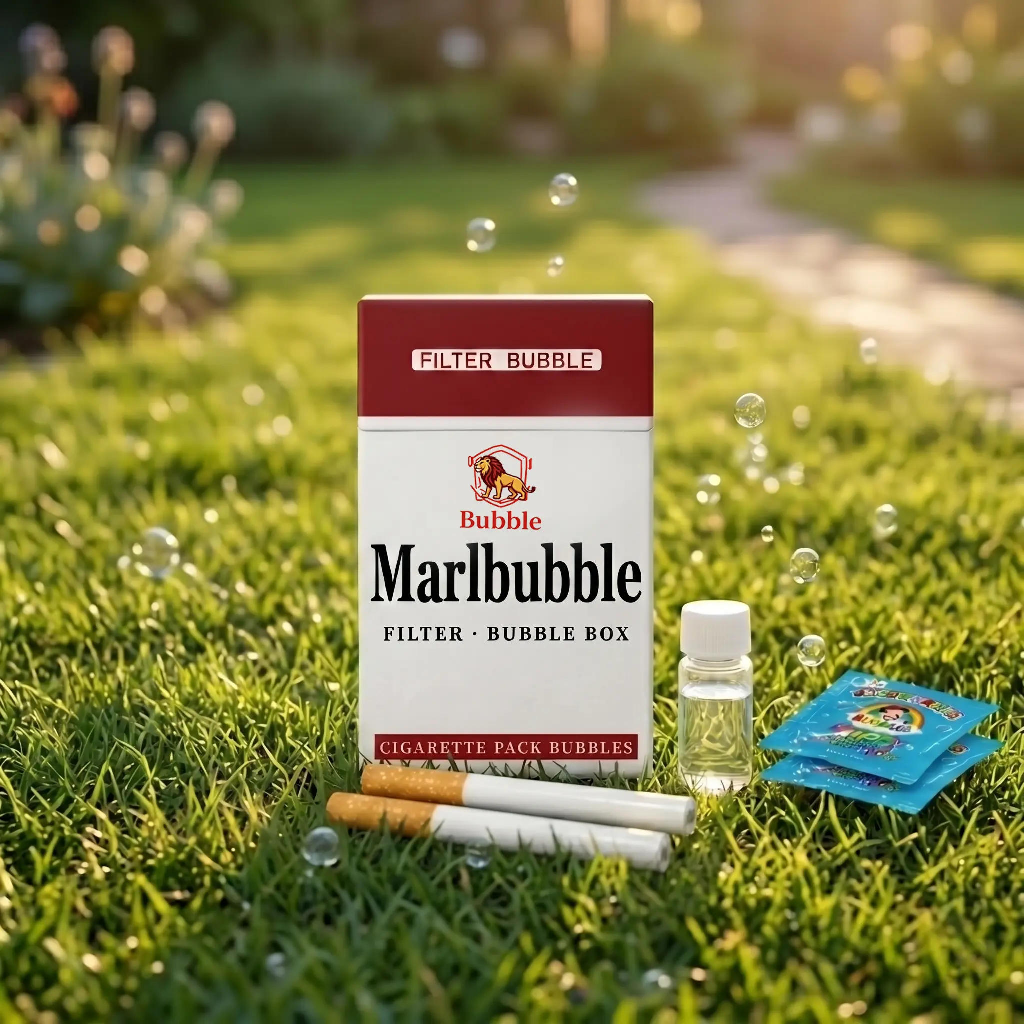 marlboro cigarette bubble blower Blowing (Original Paper Model) Bubble Vintage Marlboro Box 