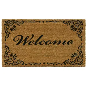 Rubber-Cal "Classic American Welcome Mat" Coir Matting, 18 by 30-Inch