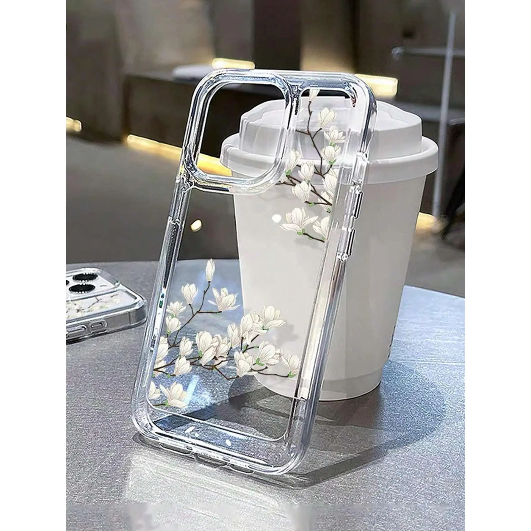 An Instagram-style transparent cream-colored protective phone case that is waterproof, shockproof, and scratch-resistant, suitable for iPhone 17/16/15/14/13/12/11/X/XS/XSMAX. It is an ideal holiday gift for friends and family., Cover, Accessories, Smartph