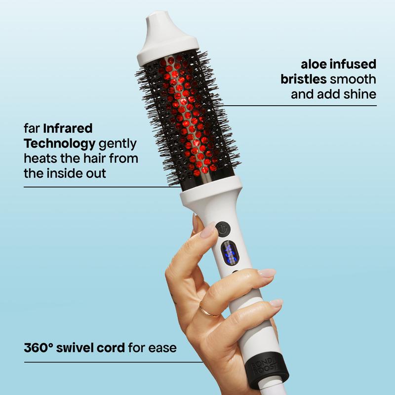 Infrared Thermal Brush & Heat Protect Spray Ultimate Heat Protection Kit for Salon-Style Blowouts TikTok Exclusive 125ml Mist