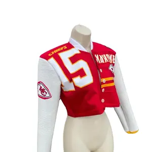 Chiefs crop varsity jacket