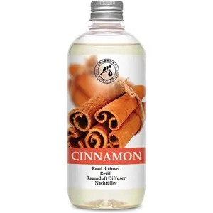 Cinnamon Reed Diffuser Refill with  Essential Cinnamon Oil 17 oz - Fresh & Long Lasting  -  for Aromarapy -  - fice - Fitness Club - Restaurant - Boutique
