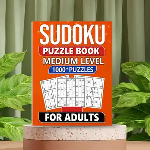 Adult Sudoku Puzzle Book, 22 Pages, 400+ Puzzles, Difficulty Levels, Brain Teaser & Stress Relief, Portable Gift, 9.84x7.48 Inches