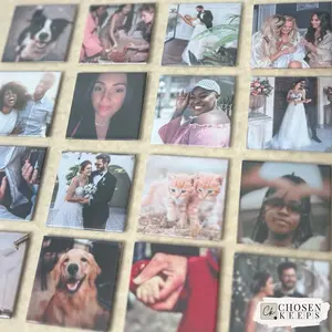 Chosen Keeps Custom Photo Magnets 2x2 in Personalized Magnetic Picture Frames for Refrigerator Decor