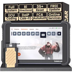 Summer Vibes THINKCAR  Lifetime Free Update Car OBD2 Scanner Tool, THINKSCAN 689BT All-System Automotive Diagnostic Tool, Bi-Directional OBD2 Scanner with ECU Coding, 35+ Services, FCA Autoauth, CANFD&DoIP，Bidirectional Scan Tool