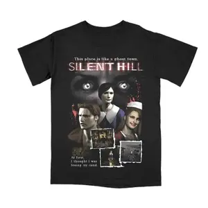 Silent Hill Graphic T-Shirt, Classic Horror Game Ghost Town Scene Tee, Retro Survival Horror Shirt, silent hill shirt, Mens Womenswear Top, Gamer Streetwear