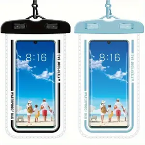 2 Waterproof Phone Bags - for iPhone 14 13 12 11 Pro Max XS Plus for galaxy Phone, Waterproof Phone Dry Bag, Essential for Beach Vacations