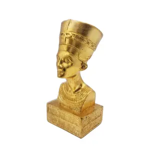 Egyptian Nefertiti Bust Statue - Gold - Made in Egypt