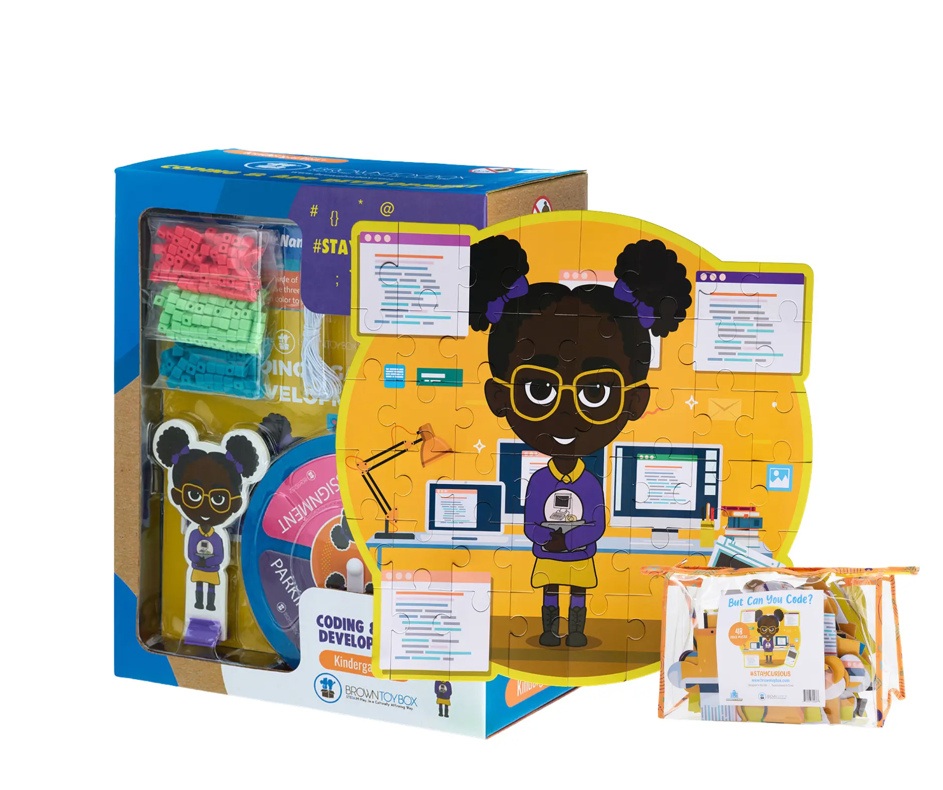 Maya Coding Bundle - Includes STEAM Kit & 3-Foot Puzzle for Kids Coding Development