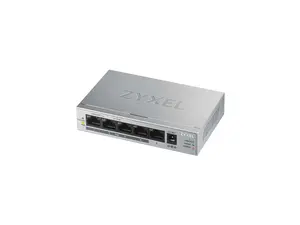 ZyXEL 5 Port Gigabit Ethernet Unmanaged POE+ Switch, 4 x PoE+ @ 60W, GS1005HP