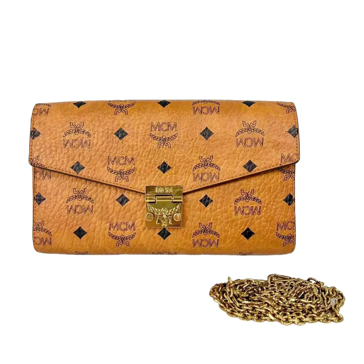 Pre-owned Leather Crossbody Bags MCM Patricia Crossbody Wallet in Visetos Coated Canvas
